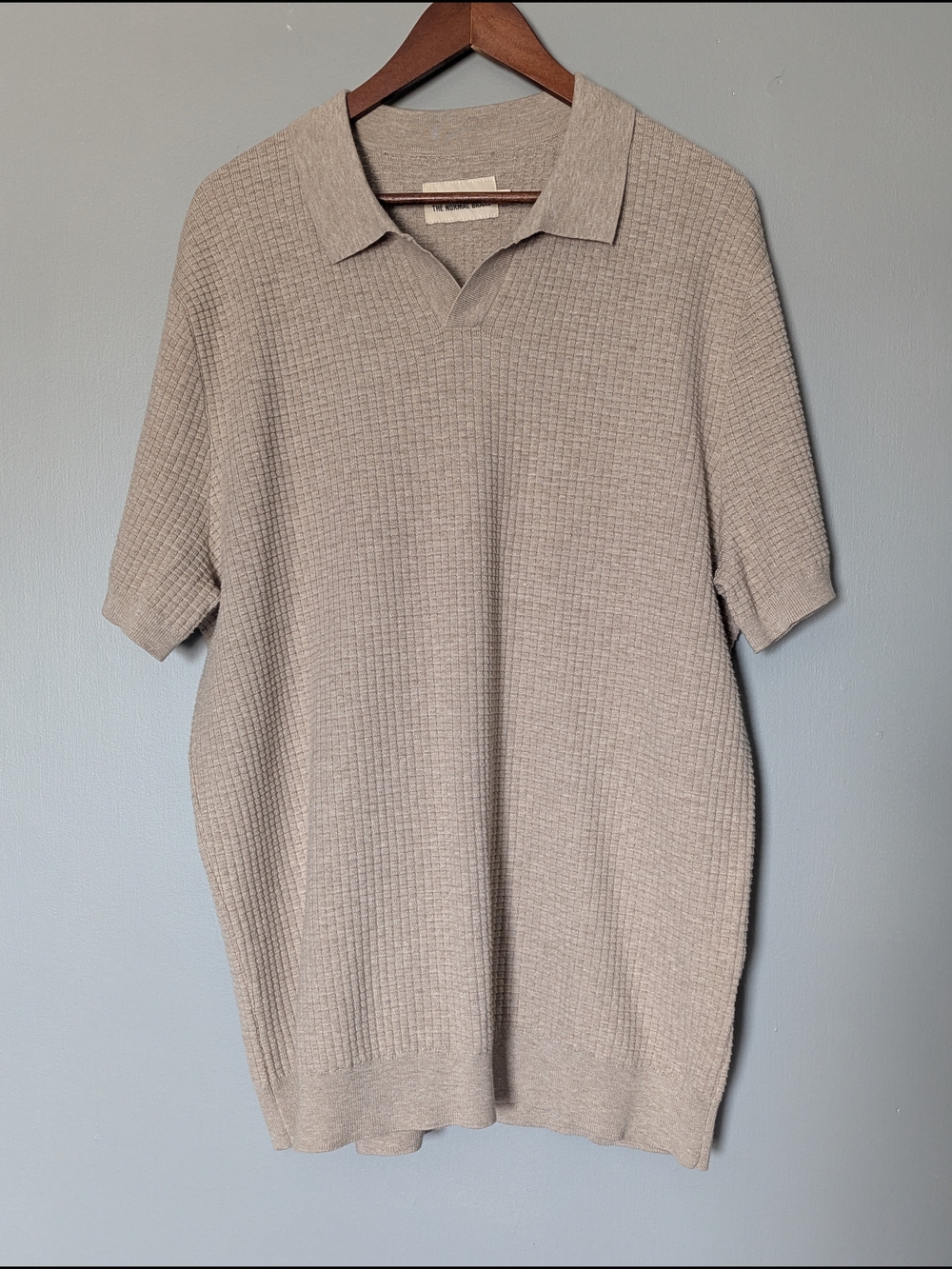 The Normal Brand Men's Waffle Stitch Polo Flax